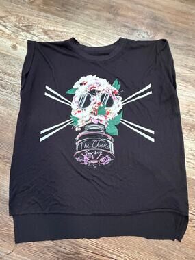 The DIXIE Chicks 2022 Tour Gas Mask OVERSIZED sleeveless black size small EUC